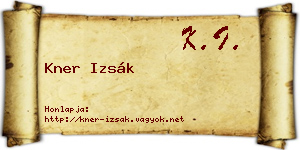 Kner Izsák névjegykártya
